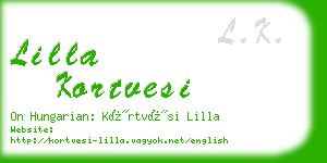 lilla kortvesi business card
